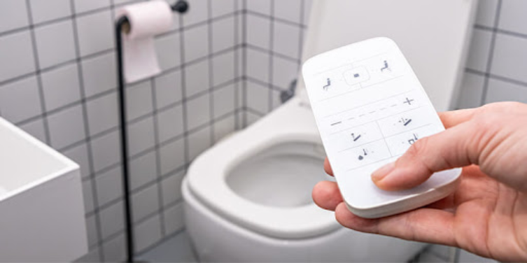Bidet controller close-up